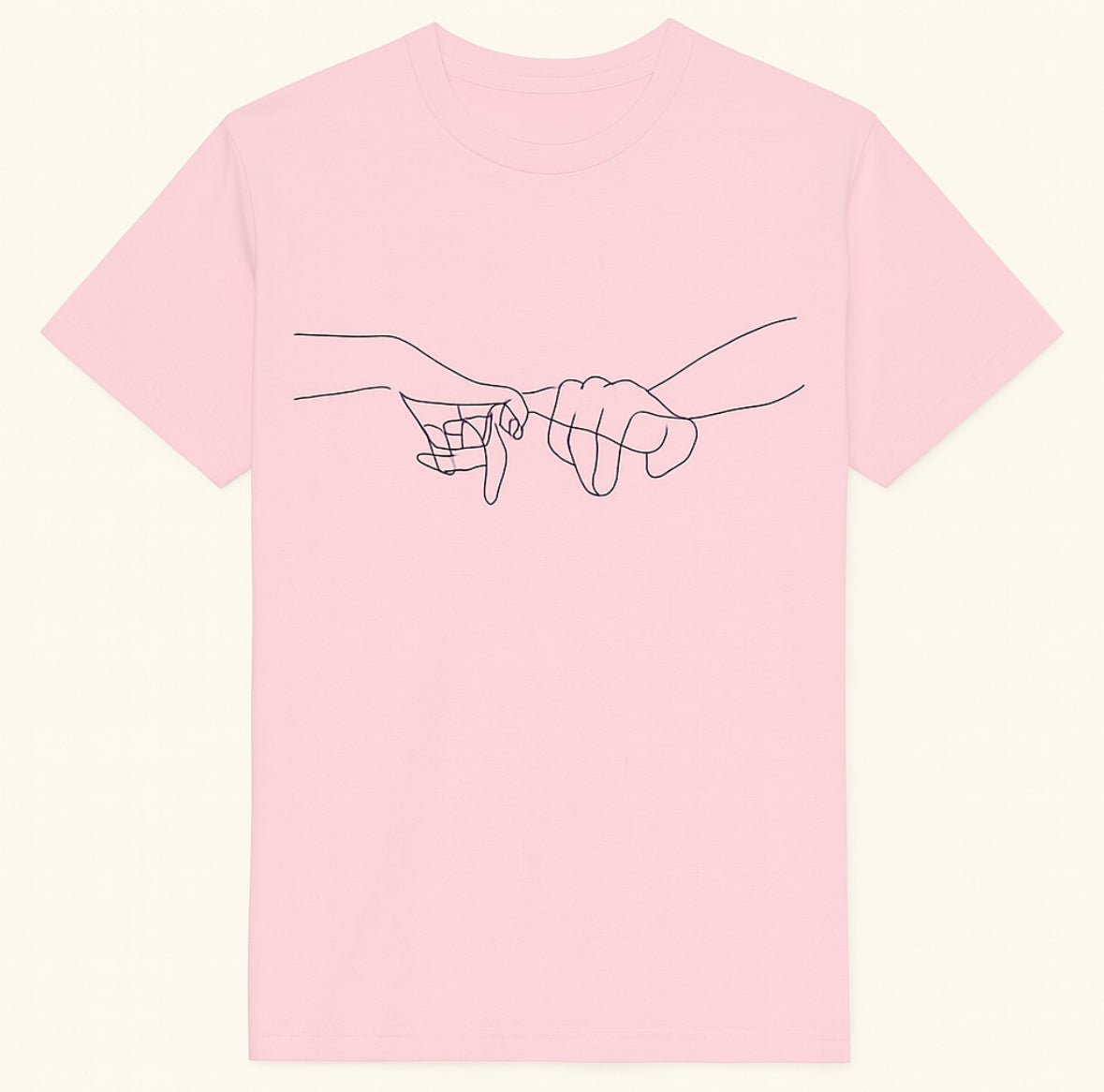 "Pinky Promise" Line Art Tee