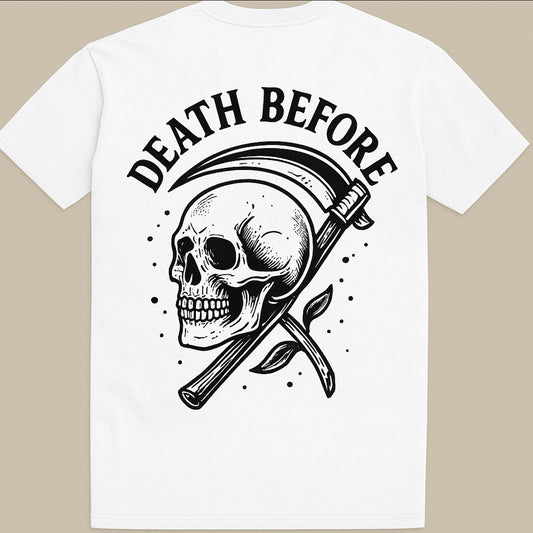 Death before T-shirt